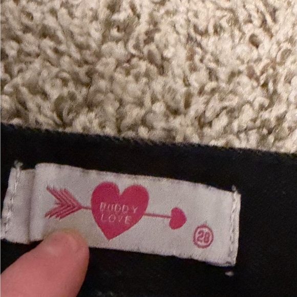 Buddy Love Men's Black Ripped Straight Jeans - Picture 5 of 6